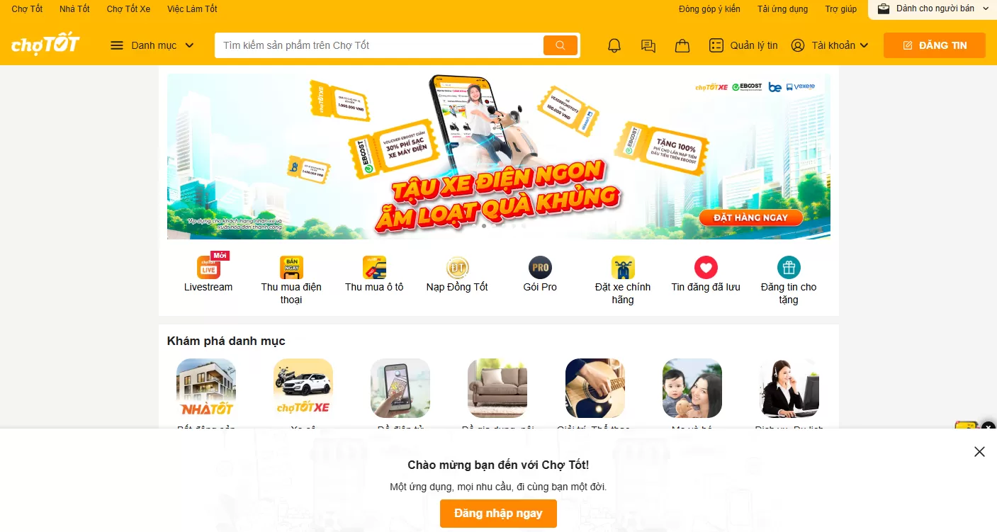 Các trang web bán hàng online